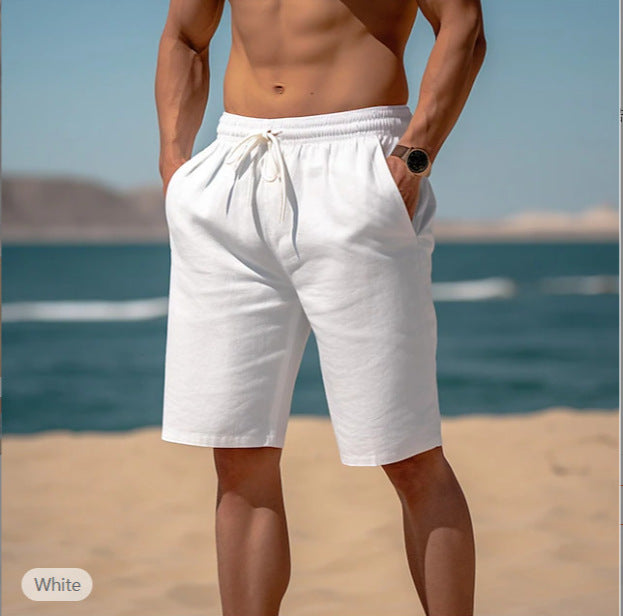 Summer Drawstring Shorts Elastic Waist