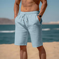 Summer Drawstring Shorts Elastic Waist