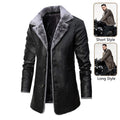 Plush Lapel Leather Jacket