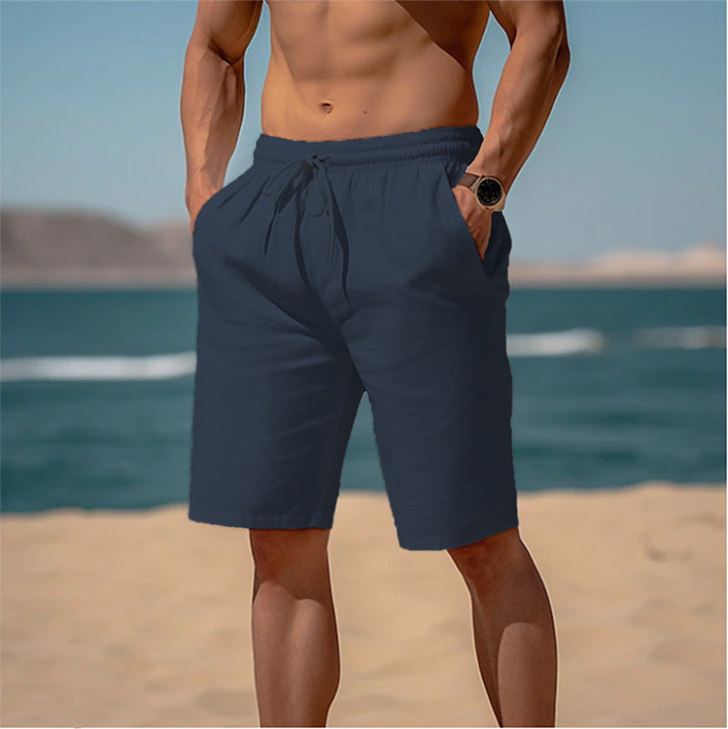 Summer Drawstring Shorts Elastic Waist