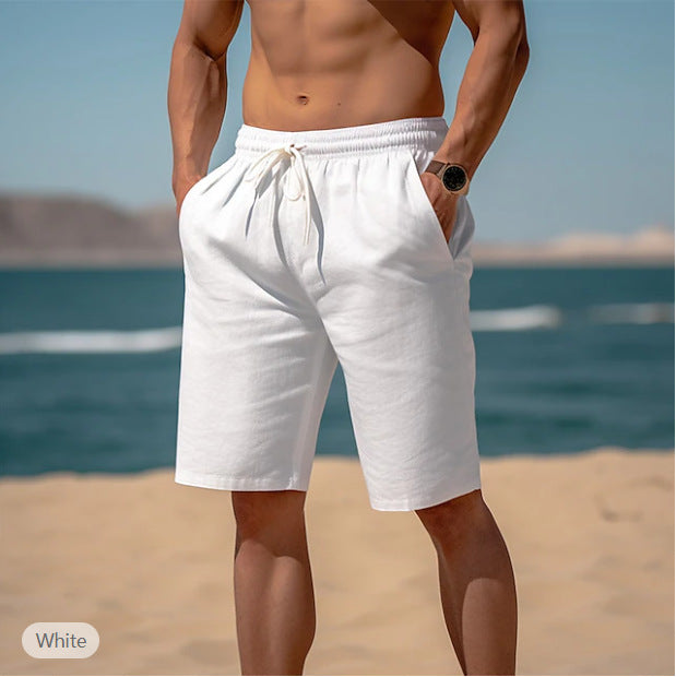 Summer Drawstring Shorts Elastic Waist