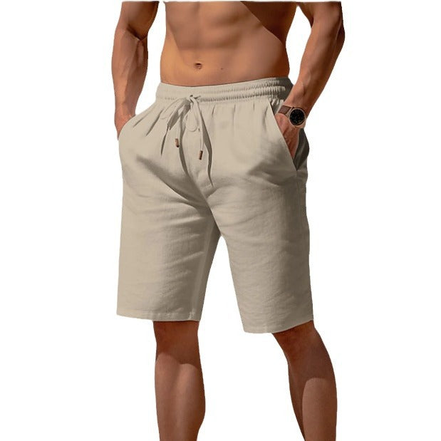 Summer Drawstring Shorts Elastic Waist