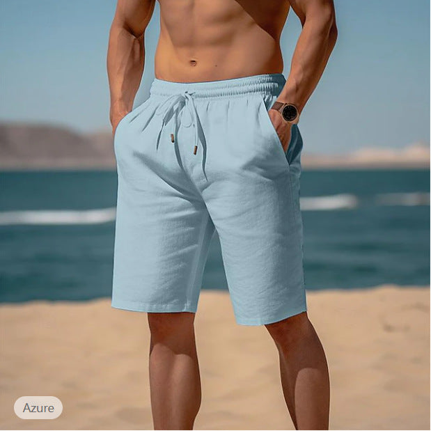 Summer Drawstring Shorts Elastic Waist