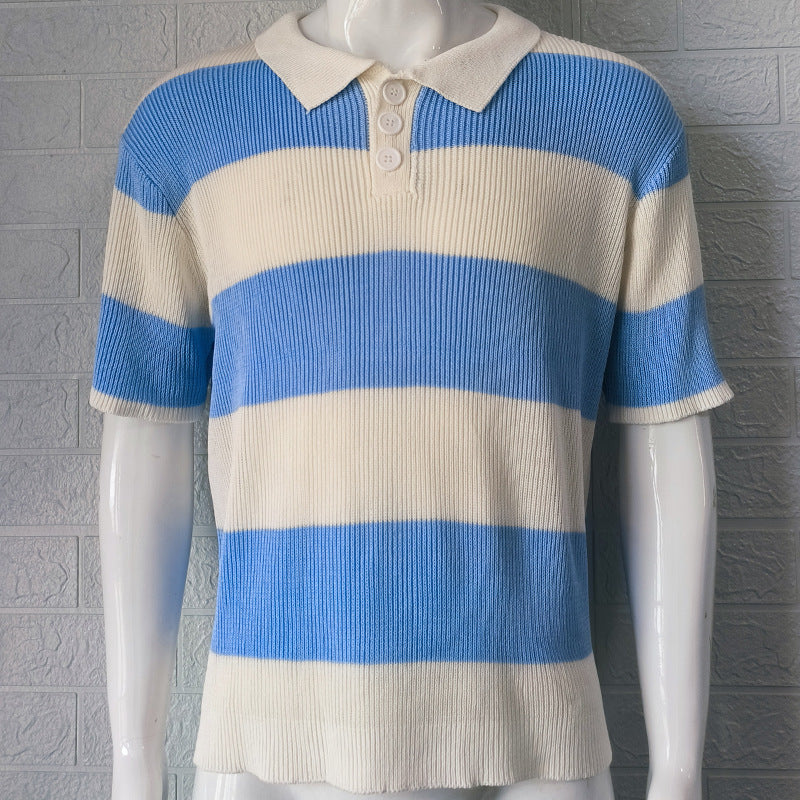 Mens Clothing Summer Lapel Sweater